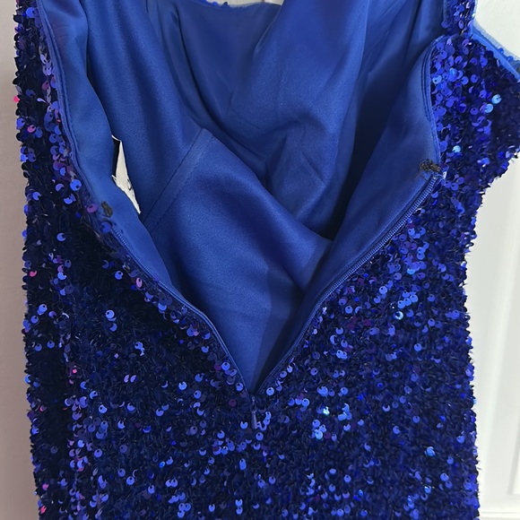 Sherri Hill One Shoulder Sequin Homecoming Dress - Picture 3 of 5